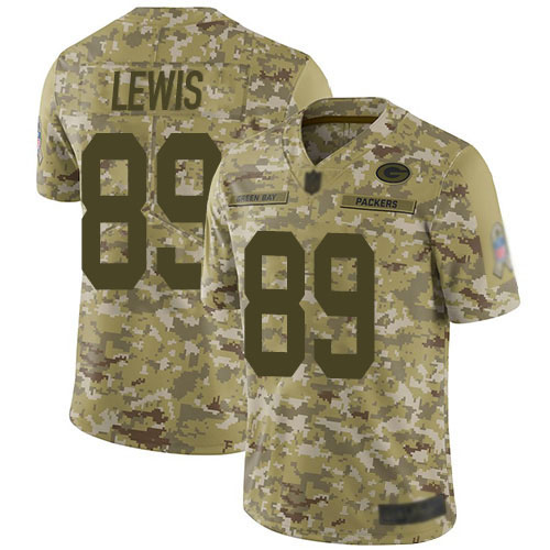 Green Bay Packers Limited Camo Men #89 Lewis Marcedes Jersey Nike NFL 2018 Salute to Service->green bay packers->NFL Jersey